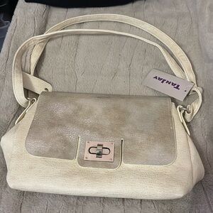 Tanjay off white and silver shoulder bag
